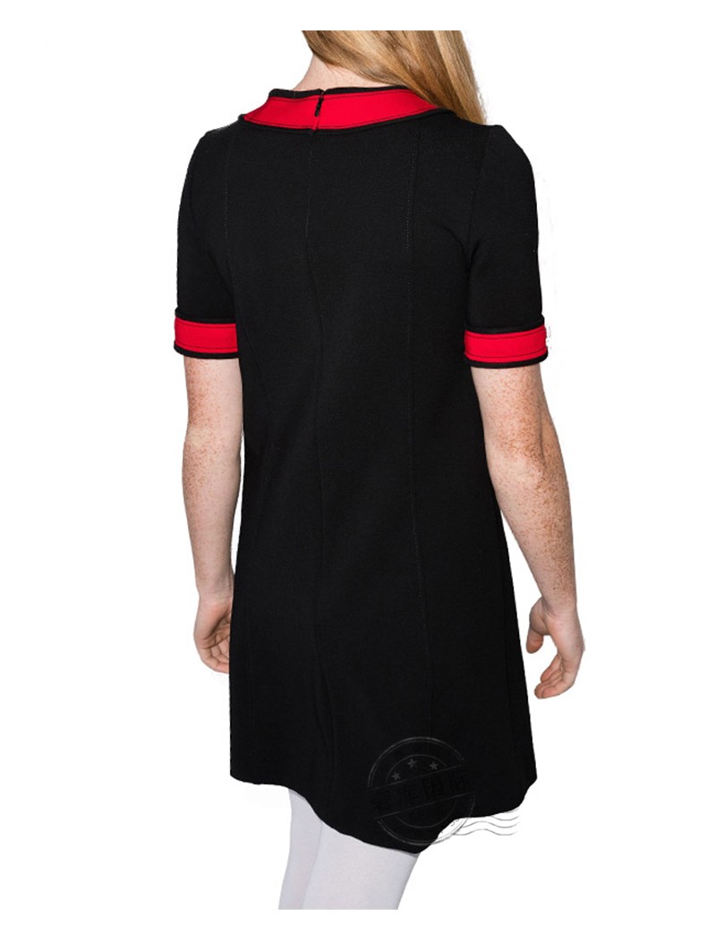 gucci古驰女士时尚针织圆领短袖连衣裙671700 x7c07 1069 黑色 s