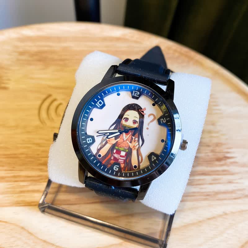 鬼灭之刃联名手表同款儿童冰灶门炭治郎卡通动漫少年大表盘学生男生