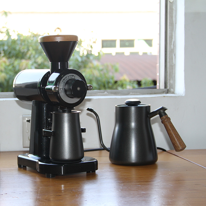 凌动磨豆机鬼齿平刀圆刃磨电动小钢炮直出手冲意式现研磨机家商用 ld