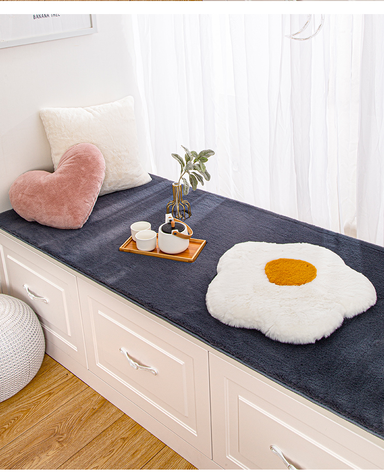 飘窗台毯子飘窗垫窗台垫冬季ins风轻奢主卧室阳台垫子加厚毛绒毯子