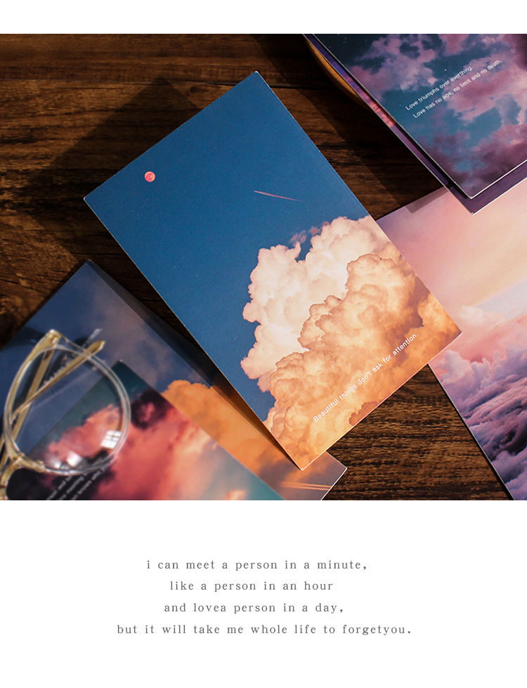 网红款系文艺风ins明信片贺卡卡片少女心油画手账装饰素材卡毕业礼物