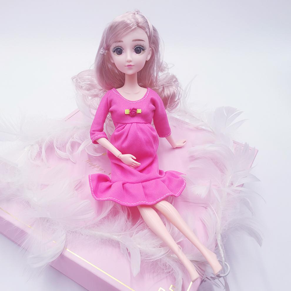 儿童玩具芭比娃娃怀孕 30厘米怀孕的芭比娃娃大肚子孕妇娃娃儿童过家