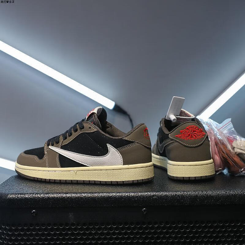 uosu【莆田纯原】aj1闪电倒钩白蓝ts藤原浩联名低帮篮球鞋dm7866-140