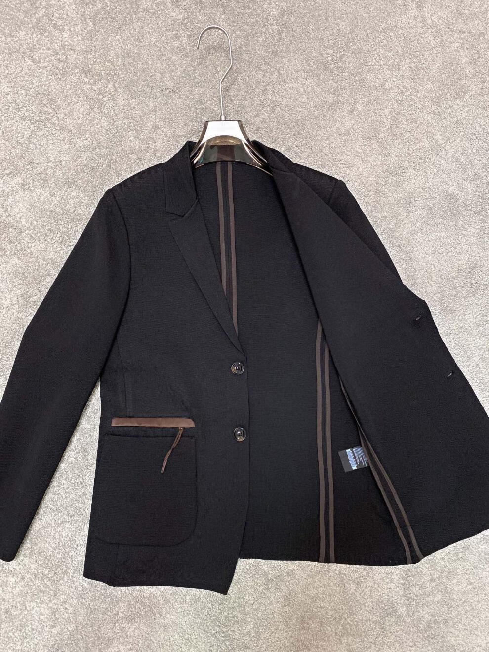 杰尼亚zegna 秋冬新款男士商务休闲西服西装高端简约 蓝色 m【图片