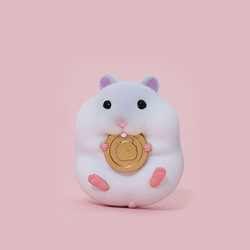 适用于吃货小仓鼠公仔盲盒空想造物不二马大叔鼠年植绒萌物潮玩摆件