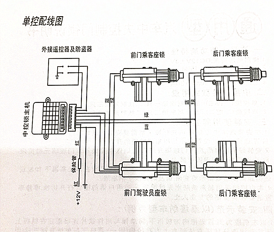 北斗星中控锁安装图解图片