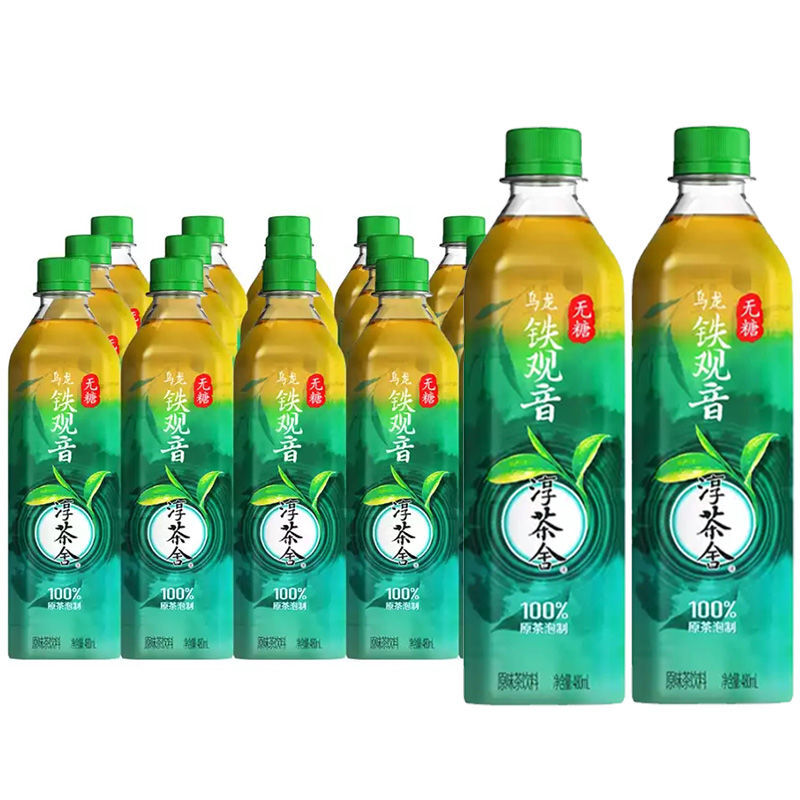 普洱消茶淳茶舍普洱茶铁观音茶绿茶480ml12瓶