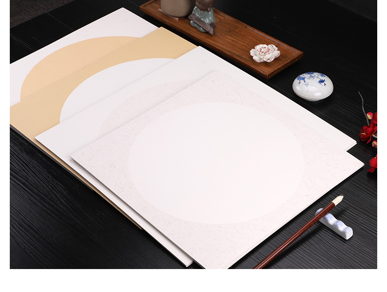 弘儒记安徽泾县宣纸加厚圆形卡·纸书法国画作品纸空白软生宣半生熟宣