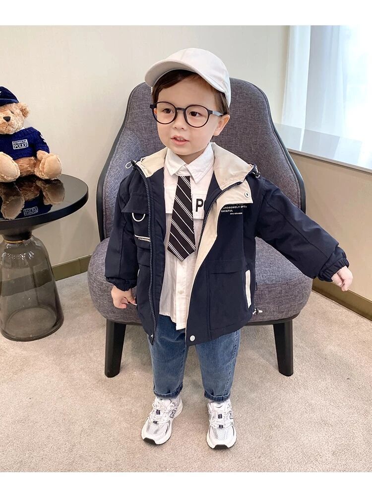 霜魄幼童外套儿童男小童男宝小男孩上衣春秋服装薄外套春款春秋款男童
