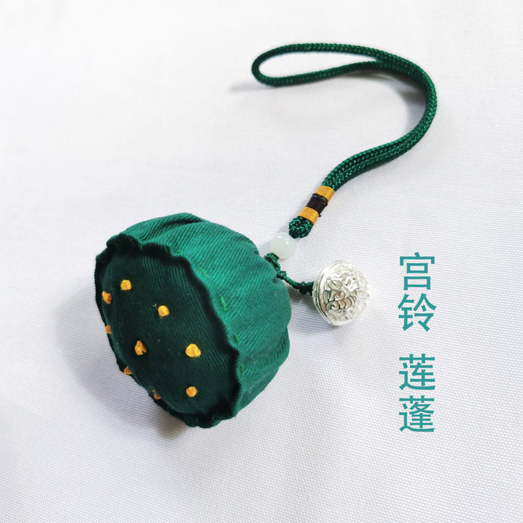 汉服随身荷包驱蚊端午节香包袋 流苏款 手绣莲蓬香包【材料包1份】