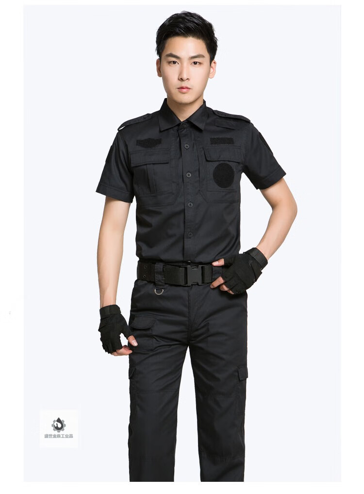 驻季黑色特勤服秋冬装保安长袖工作服套装执勤作训练服特保特训裤标志