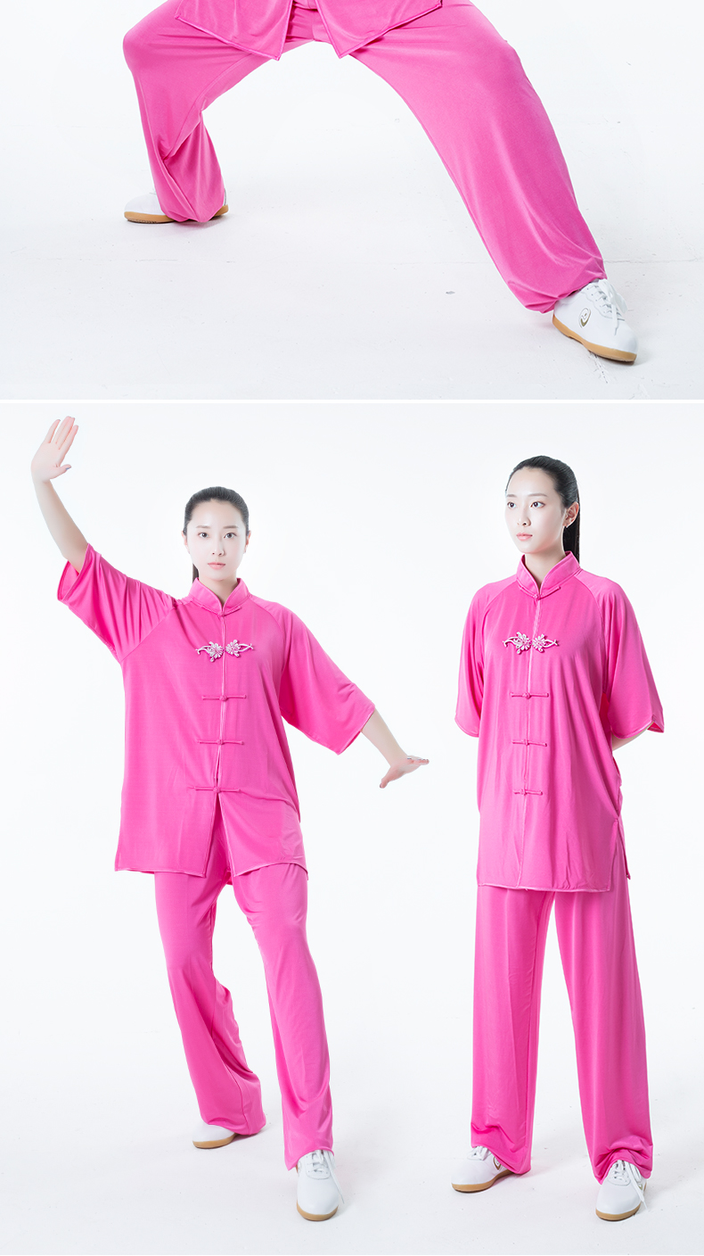 太极服女春夏季牛奶丝太极拳练功服新款飘逸高端太极表演服武印象长袖