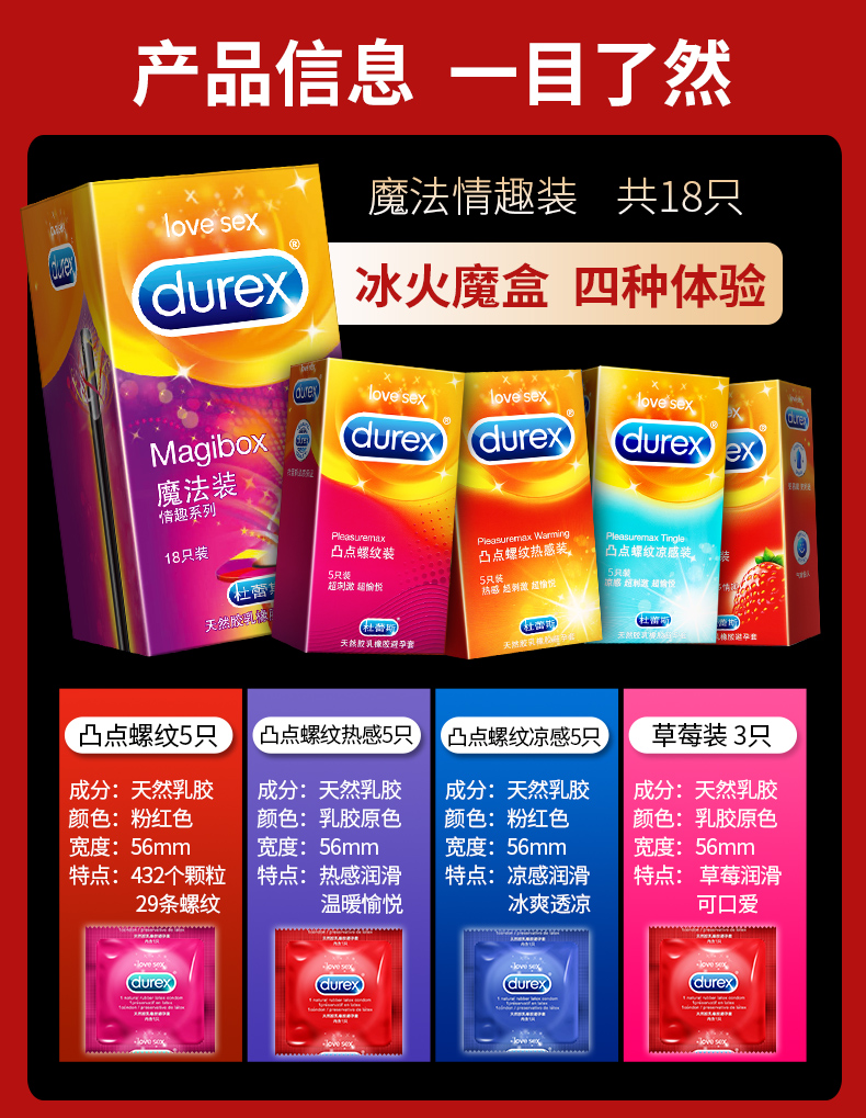 杜蕾斯大颗粒情趣狼牙棒避孕套带刺持久安全套套男用延时刺激加长加粗