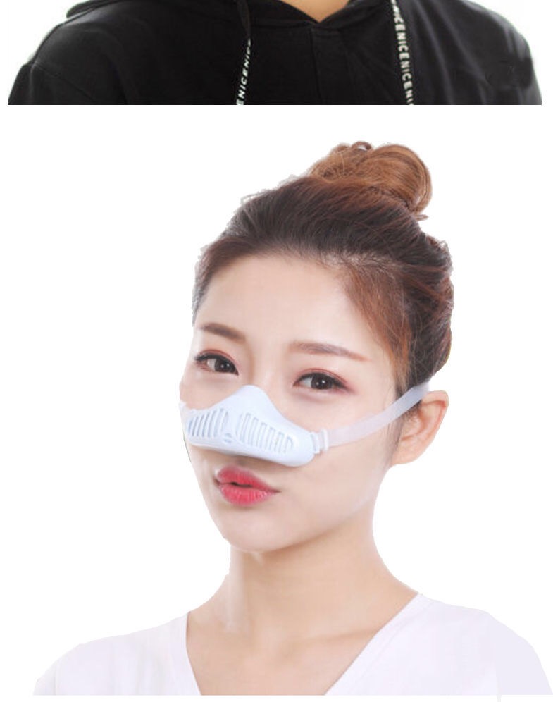 过敏猪鼻子口罩易呼吸防霾男女儿童防器蓝色鼻罩6片水洗棉100片活性炭