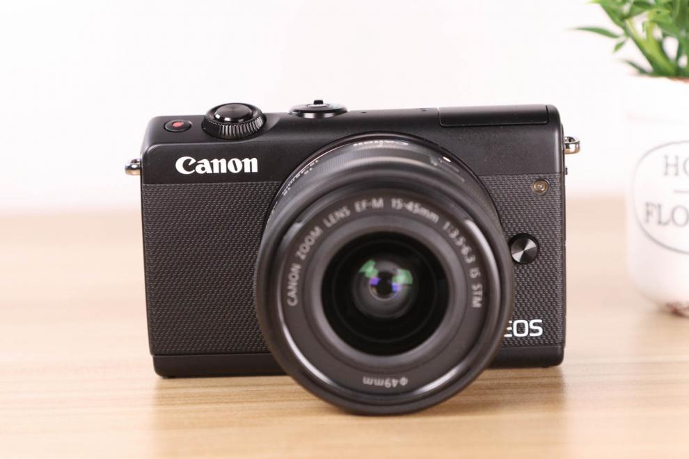 佳能eos m10 m100 m200 m2 m1 15-45 二手套机美颜微单数码相机 99新