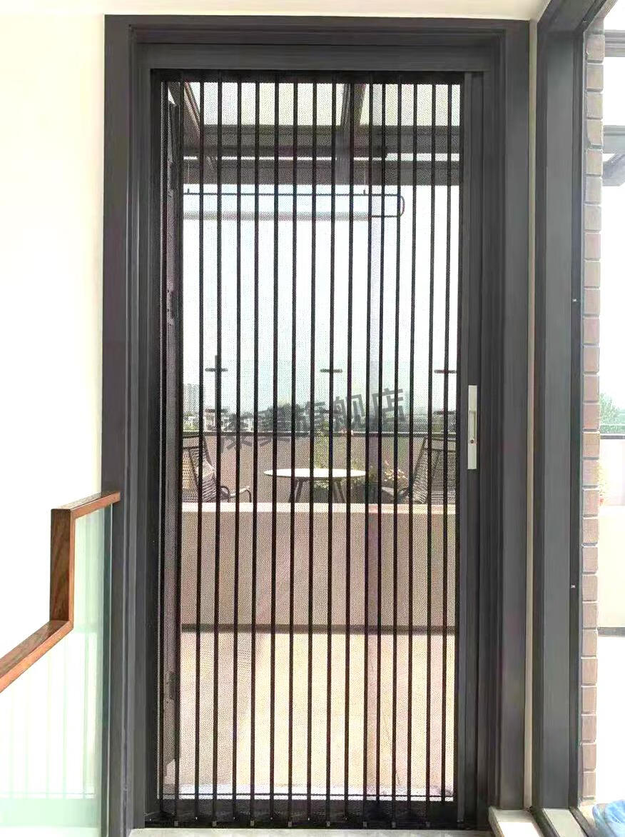 2022新款防蚊门帘魔术贴金刚网折叠纱门防猫狗老鼠带锁防盗铝合金隐形