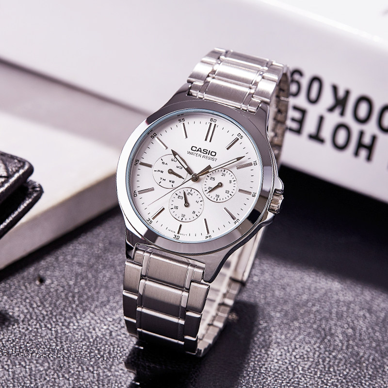 卡西欧 海外代购casio黑暗之心手表男防水运动非机械石英男表mtp-1374