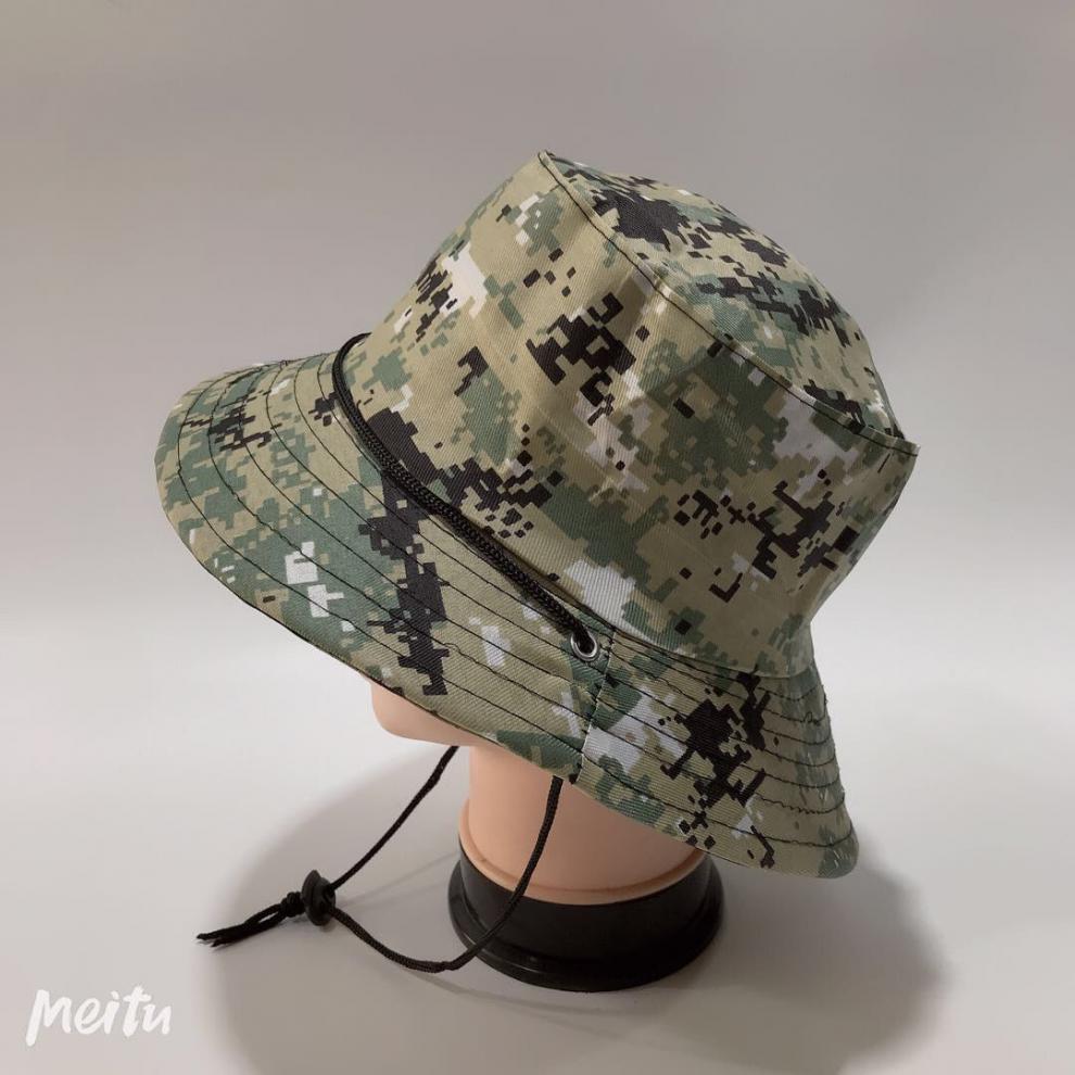 帽子男大头渔夫帽户外旅游劳作垂钓等迷彩渔夫帽迷彩盆帽迷彩圆帽韩文