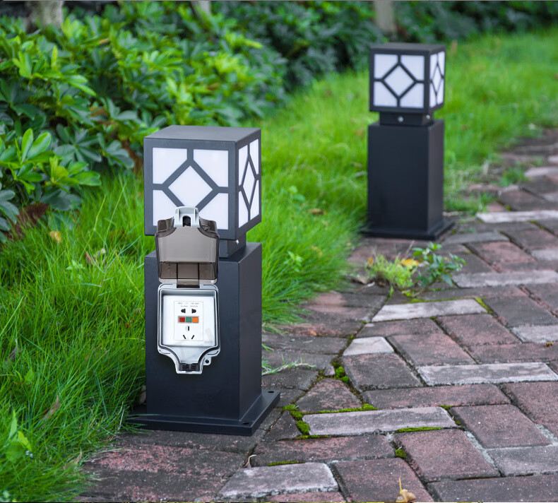 户外防水插座盒漏电保护器开关五孔ip66浴室花园防水漏