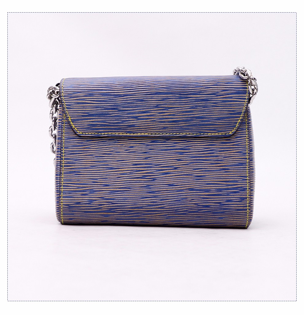 【二手95新】路易威登/lv 女包 twist蓝色水波纹链条包 单肩/斜挎 ck