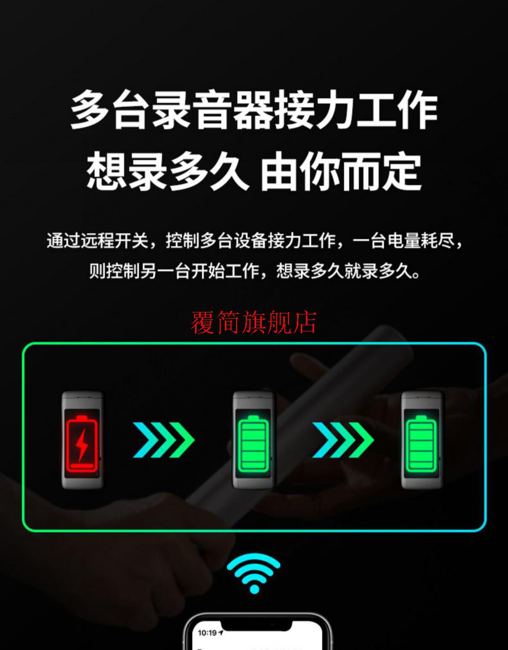 索尼sony通用录音笔远程控制小型高清降噪超长待机大容量便携式随身