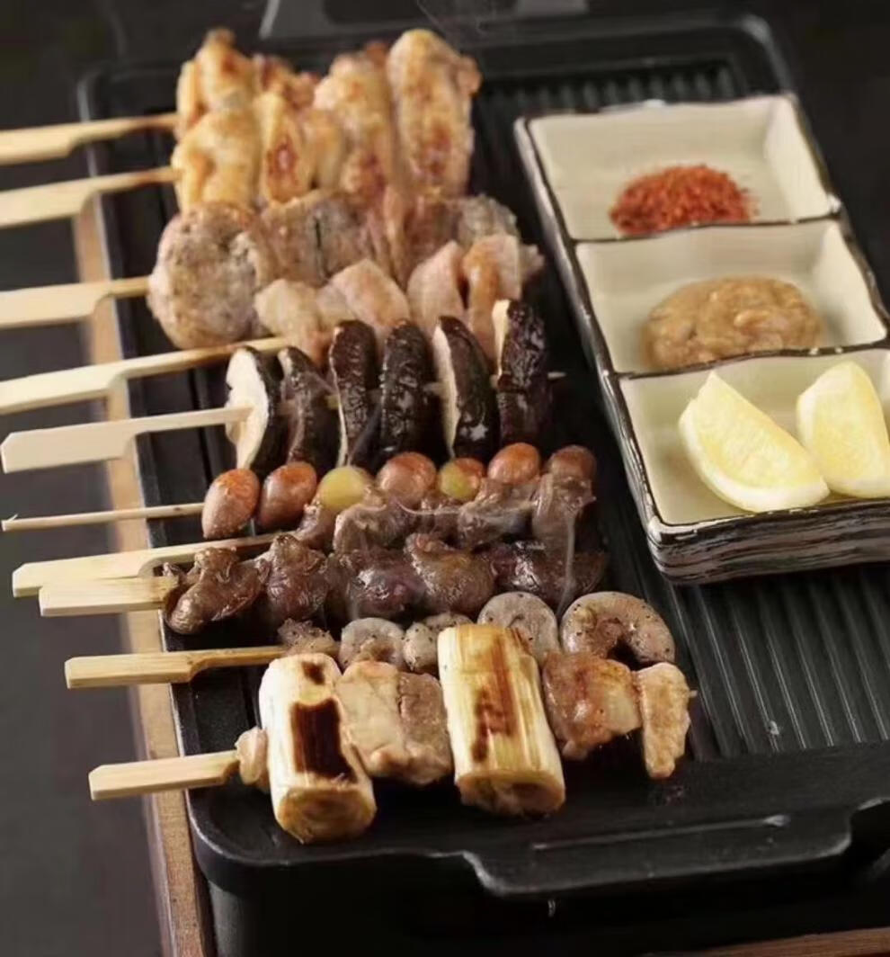 凯偲洽 日式烧鸟串 鲁丰烧鸟串组合 炭烤盐鸡肉拼盘8串2f360克微波