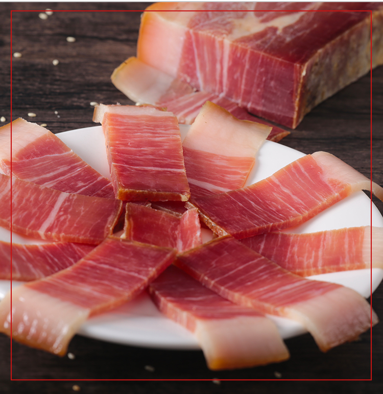 安徽火腿500g皖南花猪火腿心黄山特产美食腌制腊肉腊味火腿片煲汤炒菜