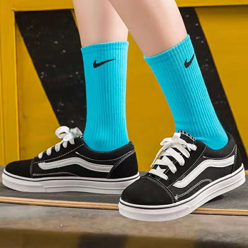 耐克(nike)jk袜子韩版男女彩色潮高筒长袜夏季薄款ulzzang百搭全棉袜