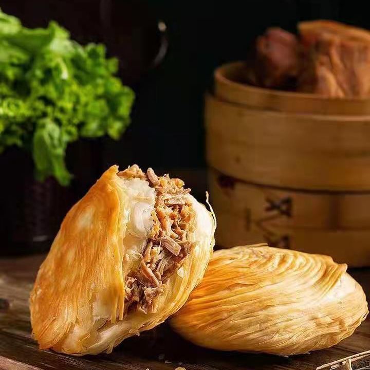 老潼关饼胚肉夹馍饼老潼关千层饼商用肉夹馍饼胚半成品家庭装速食华盛