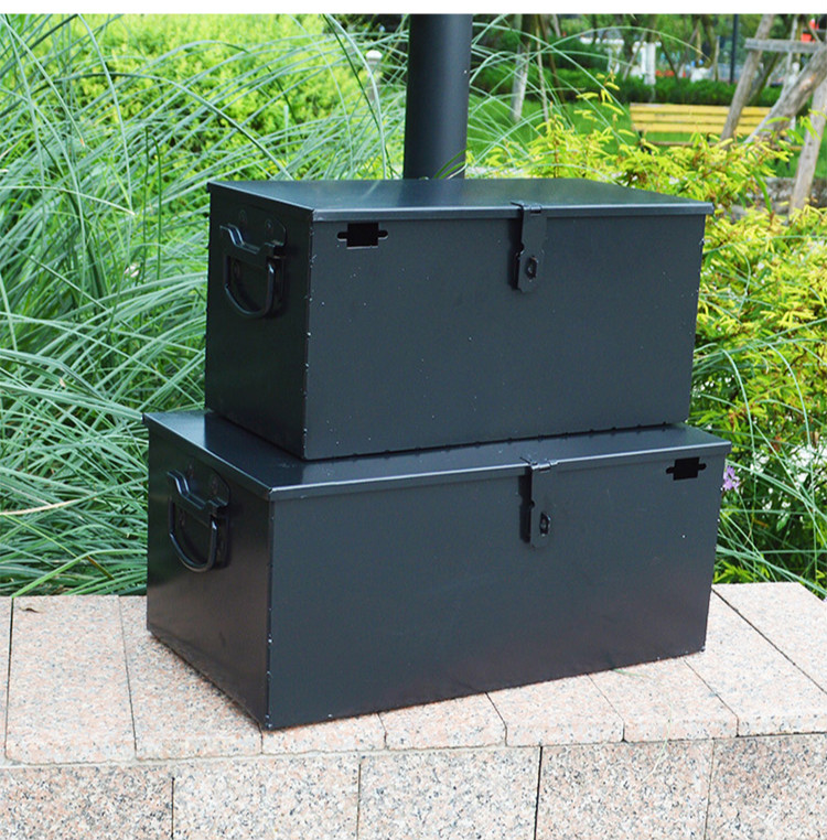 soumiety 加厚铁皮箱子特大号金属工具箱空箱储物箱皮卡车后箱工具箱