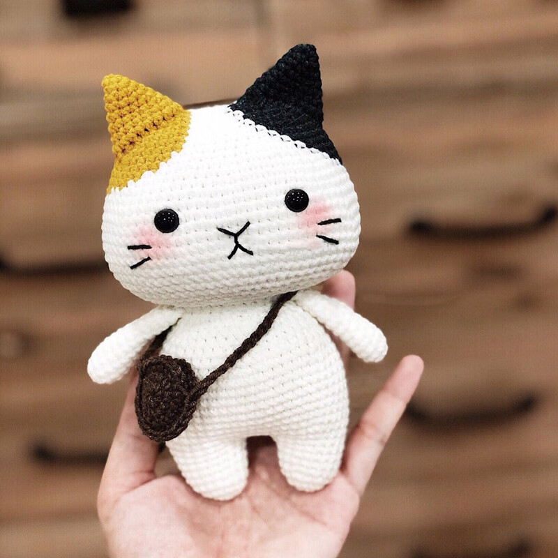 可狄打发时间趣编织diy手工毛线钩针可爱兔子浣熊猫咪打发时间送孩子