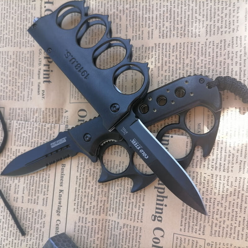 指虎刀拳套四指指虎自卫防身用品具随身小刀瑞士1918款