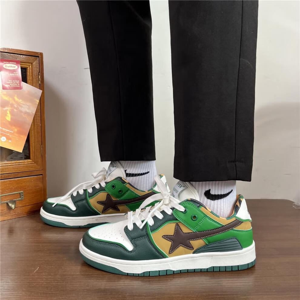 楠笙记 鞋子男原创设计bapestar潮流板鞋男秋季新款学生百搭ins潮牌德