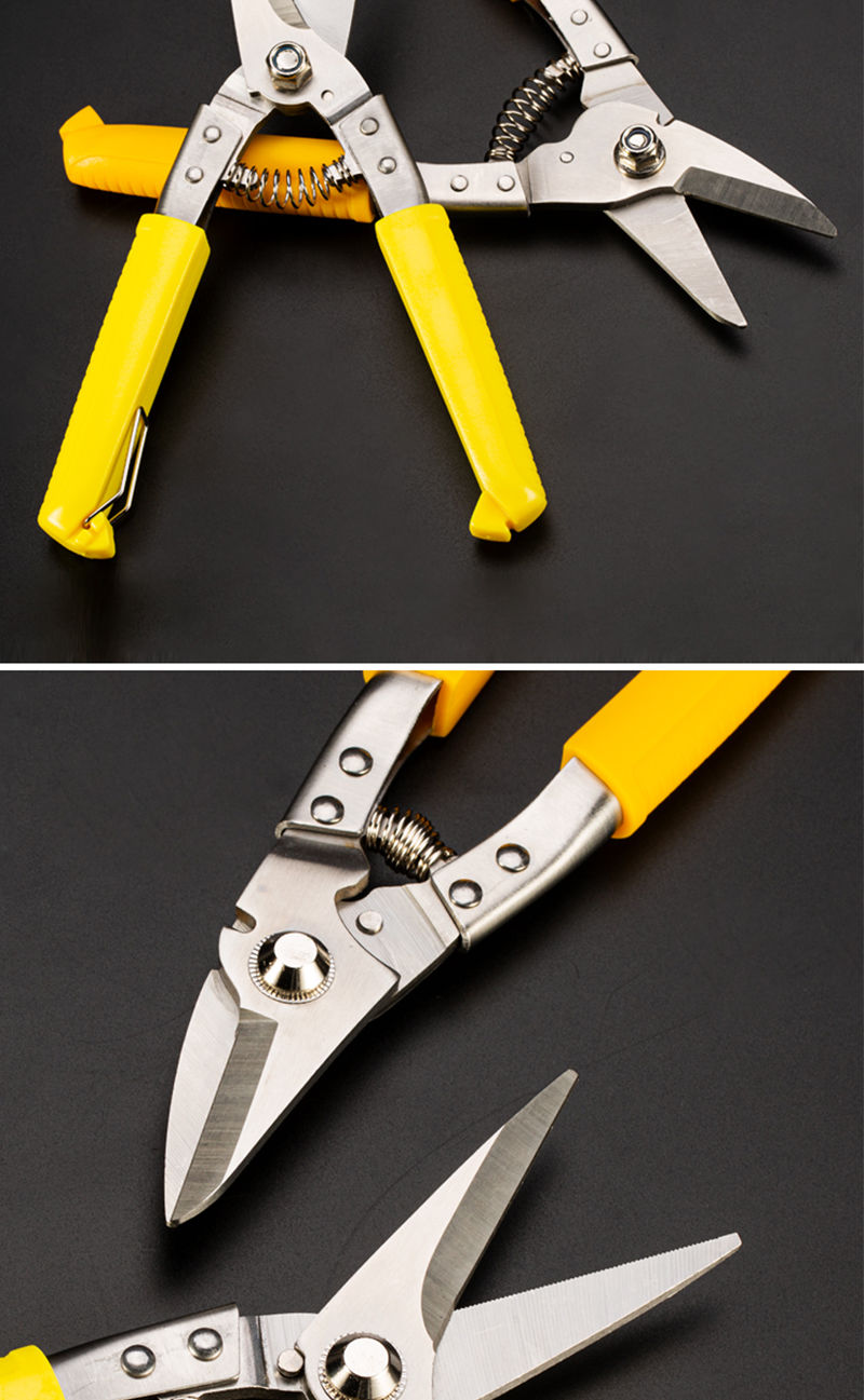 铁皮剪多功能薄航空剪铁剪集成吊顶轻钢龙骨剪刀薄铁剪纱网线槽剪 9寸