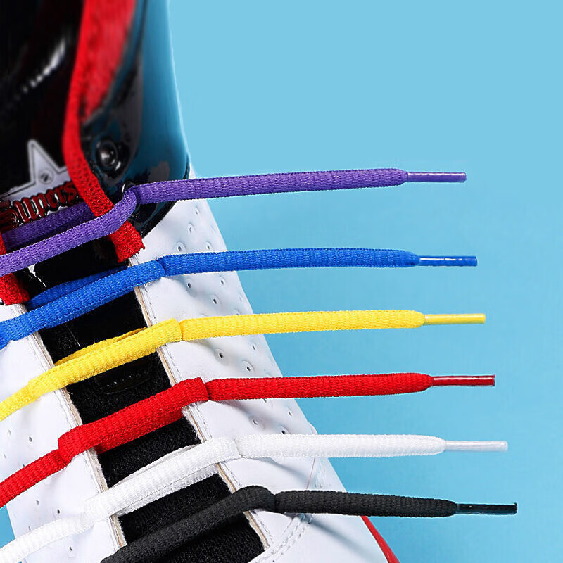 适配耐克欧文安踏特步李宁鞋带aj运动篮球鞋男女圆形黑白色鞋绳 薄荷