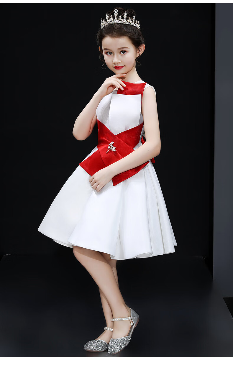 【小朋友六一表演服装】品牌儿童朗诵大合唱礼服高端女童主持人公主裙