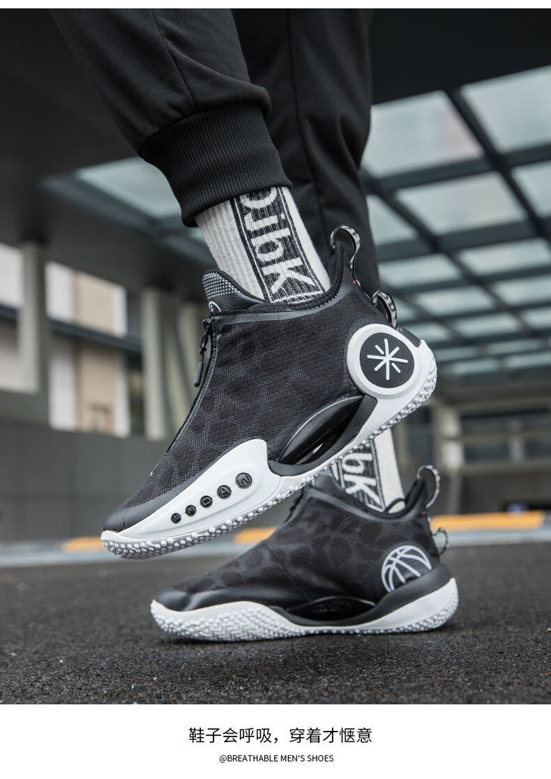 1莆田全城9黑武士镂空篮球鞋beng全城10气垫减震回弹高帮闪击8通勤风