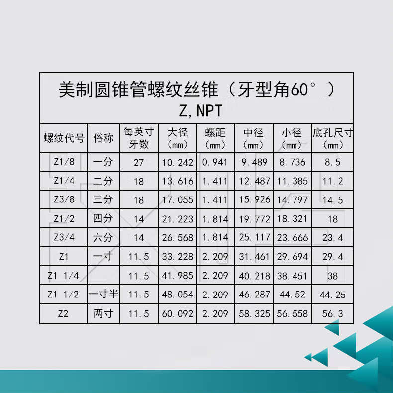 直槽管螺紋絲攻機用絲錐 g3/4 zg3/4 z3/4 pt3/4 npt3/4 g3/4--14