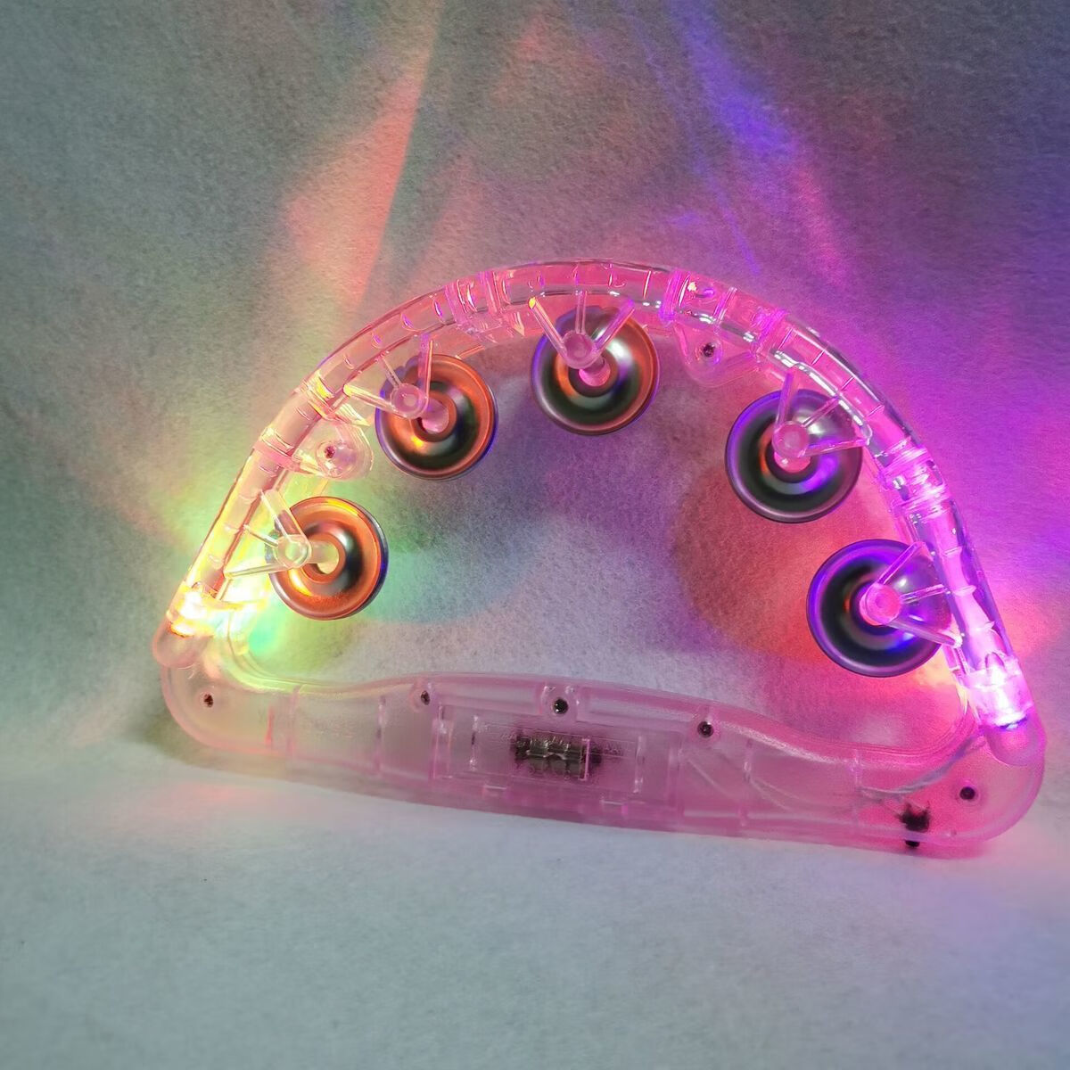 闪光手摇铃发光荧光大小号手摇铃派对活动ktv酒吧夜场气氛道具 白 15*