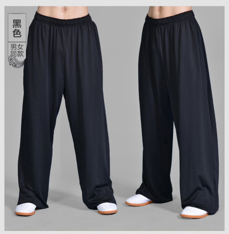 太极裤男女秋冬季加厚加绒练功裤灯笼裤功夫武术训练裤子黑色l