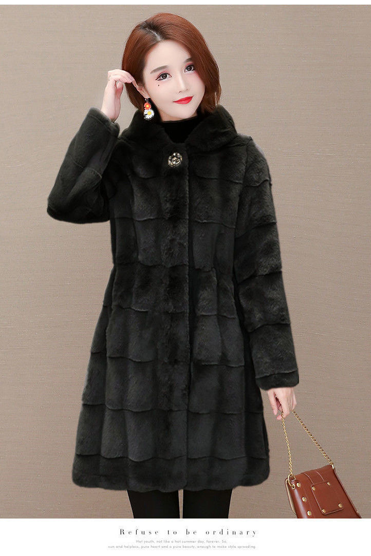 禄禄仔仿貂皮大衣女海宁皮草外套女冬季面料升级加厚丹麦貂仿貂皮大女