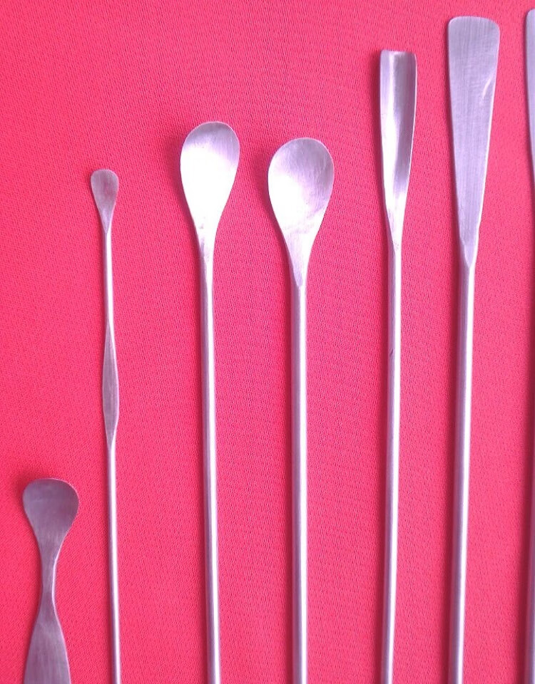 实验室刮刀药刮304不锈钢刮刀刮勺药勺细胞刮刀微量勺药勺可定制刮勺