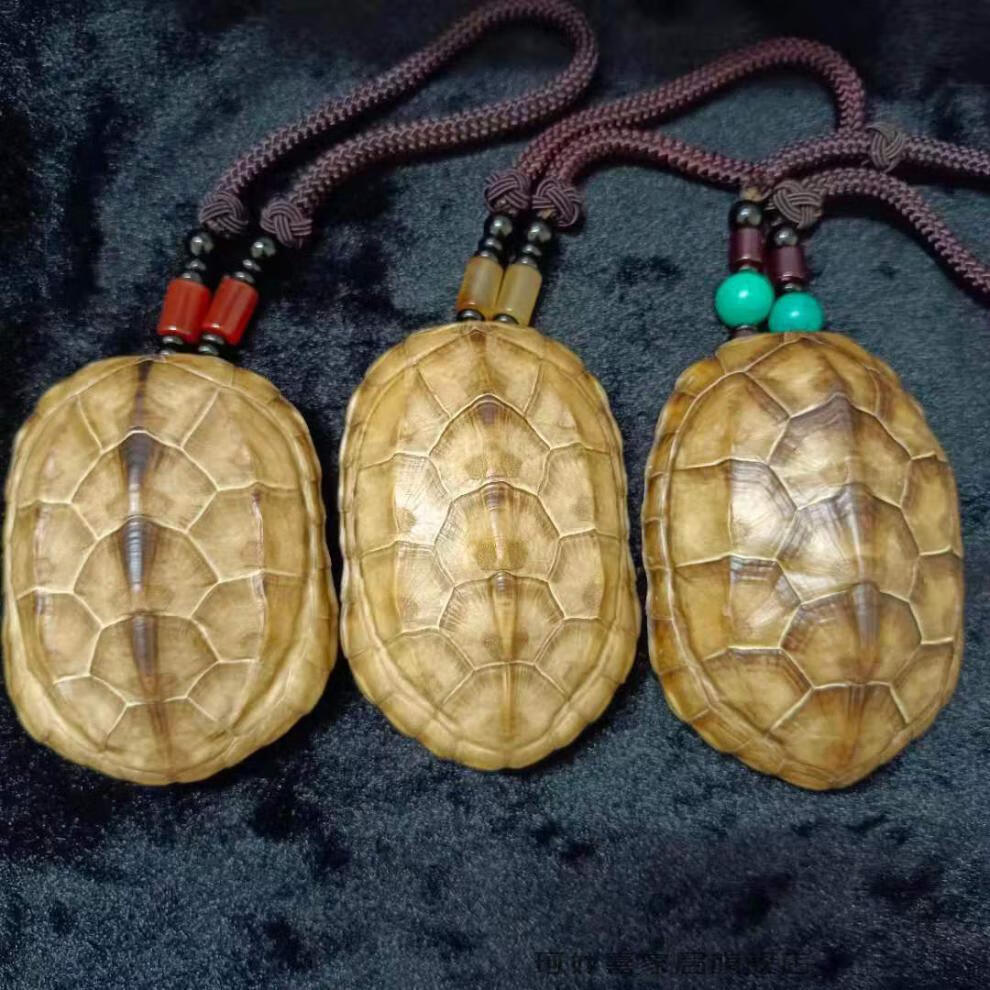 件文玩干净真把玩盘玩完整真龟甲家居摆件挂件钜惠b款乌金款龟壳78cm