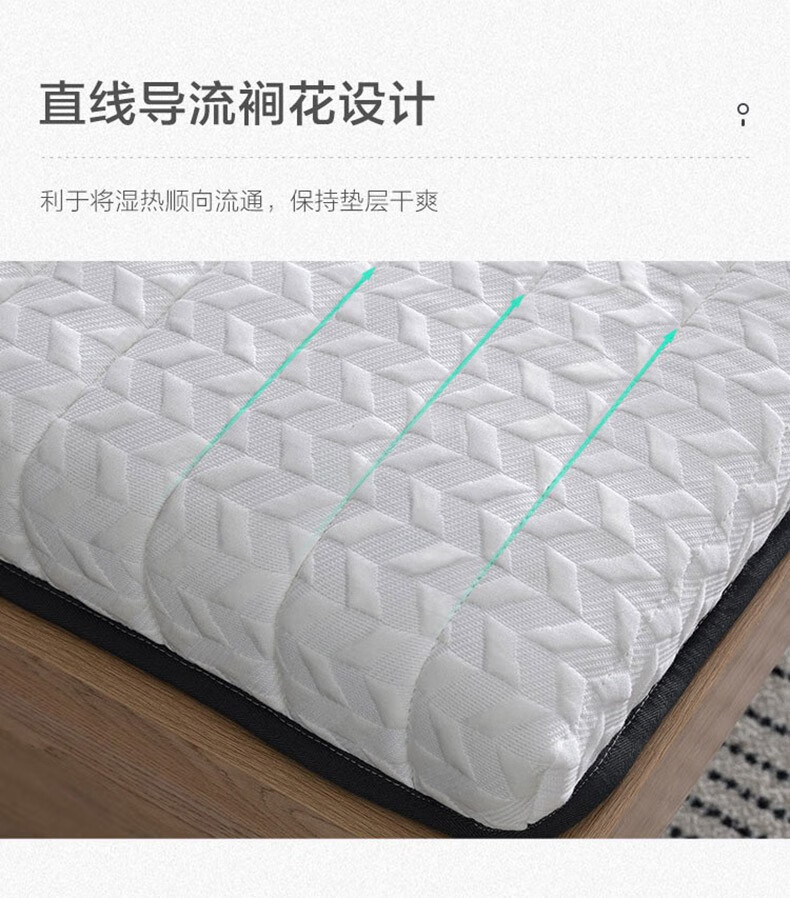 全友家居床垫 天然乳胶床垫人棉针织布料柔韧高弹床垫可卷压包装软硬