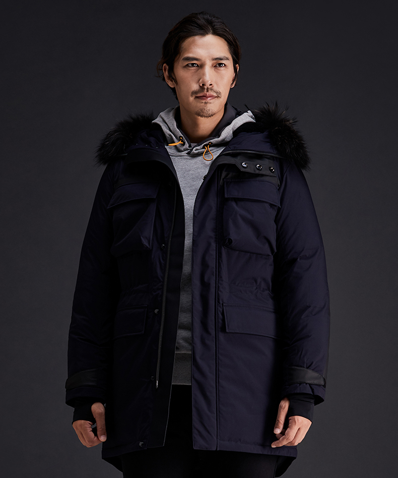 nautica诺帝卡秋冬黑帆限定男士休闲羽绒服外套jc9402 藏青4nv s