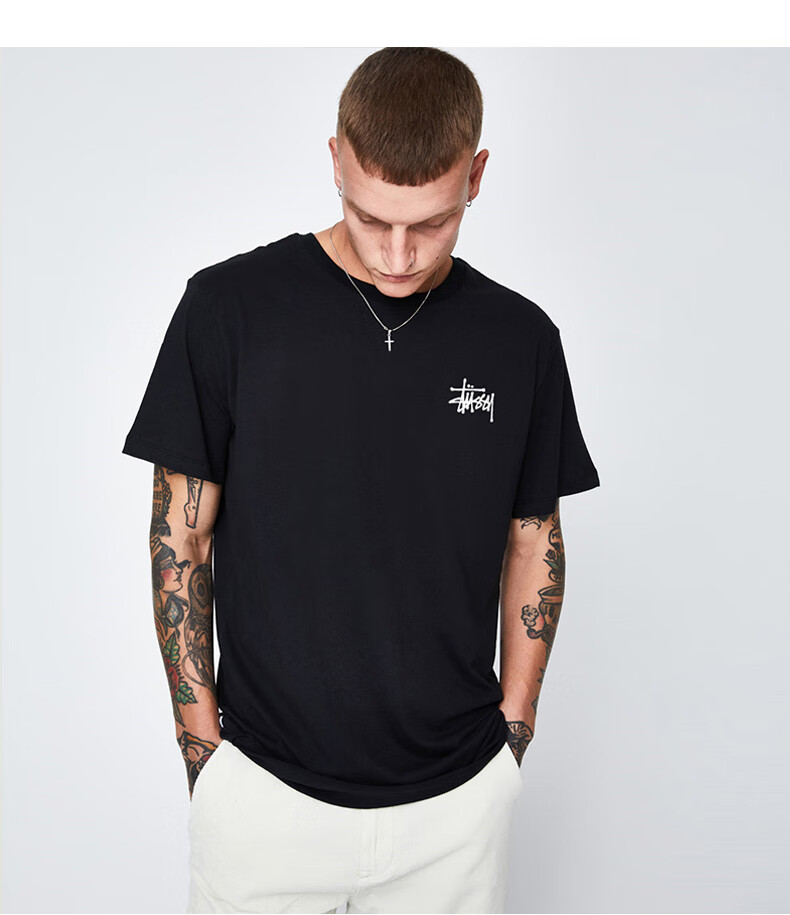 stussy斯图西男女款短袖情侣t恤夏季新款欧美风运动休闲宽松型大码