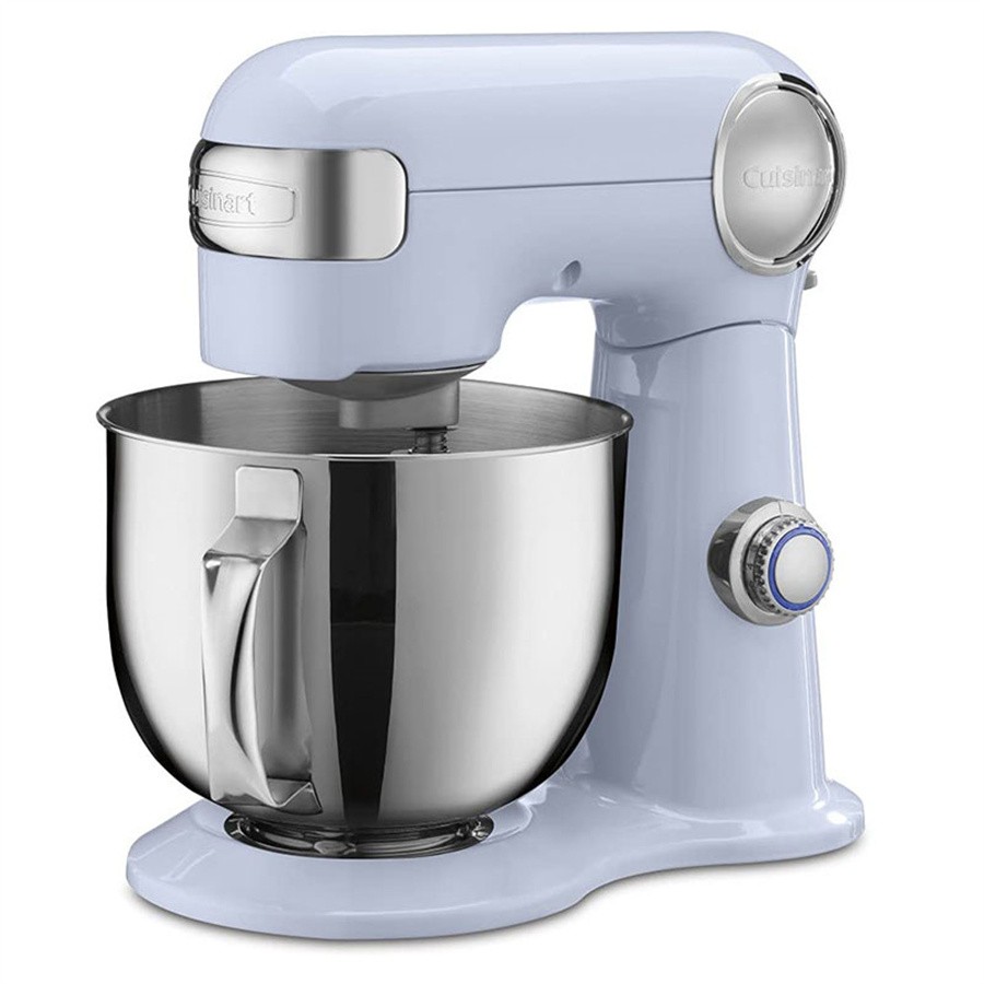 美膳雅cuisinartsm50立式搅拌机家用大容量抛光不锈钢碗12种速度打蛋