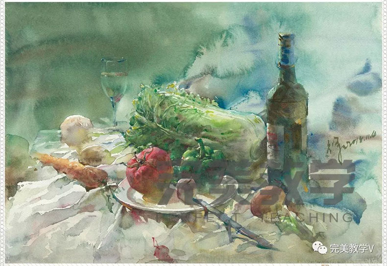 东北风水彩静物2019教学王海军水彩色彩静物临摹范本书水果蔬菜花卉