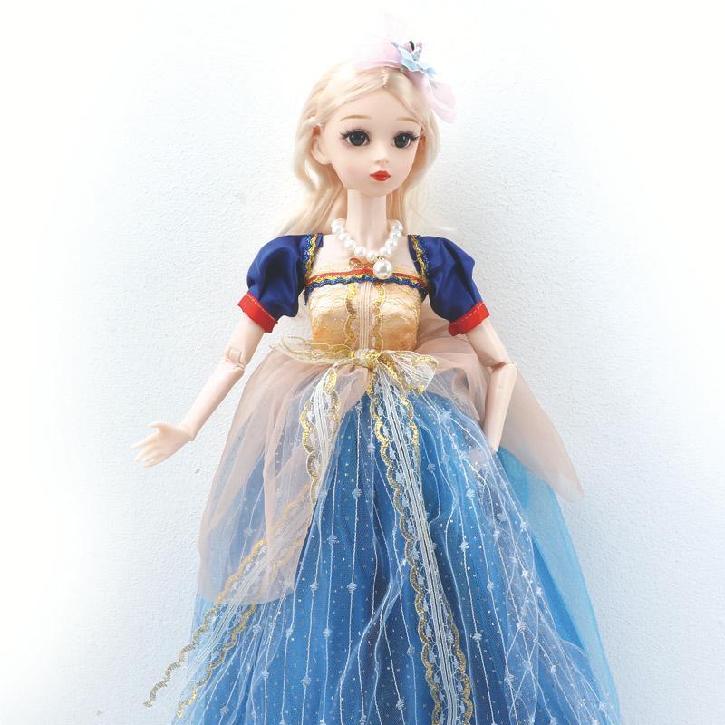 迪士尼(disney)60cm超大号芭比娃娃礼盒套装女孩生日礼物艾莎婚纱公主