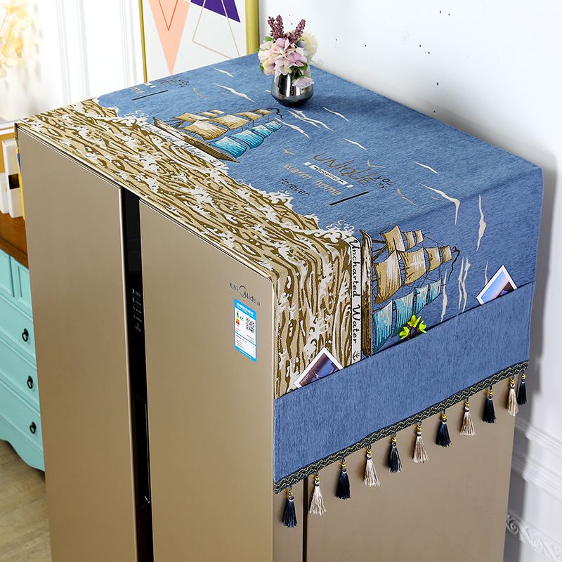 冰箱防尘盖布单开门防尘罩布保护罩遮灰布冰箱布罩子防尘冰柜盖布挡灰